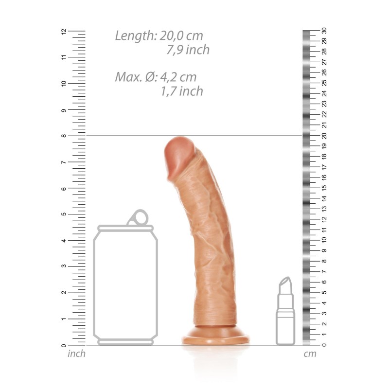 Czarne silikonowe dildo z mocną przyssawką 20 cm